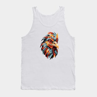 colorful rooster head Tank Top